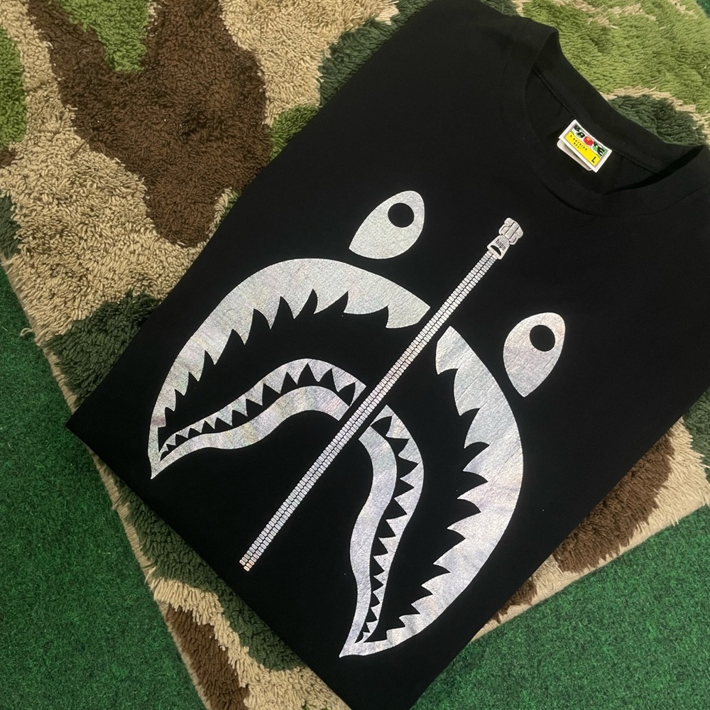 A Bathing Ape Holographic Shark Tee Shirt Medium